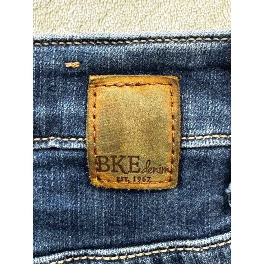 BKE Womens Payton Straight ABK1639 Stretch Blue Denim Jeans 33R Meas: 35x30 - Picture 3 of 7